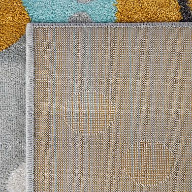 Unique Loom Reindeers Whimsy Kids Throw or Area Rug