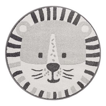 Unique Loom Lion Whimsy Kids Throw or Area Rug