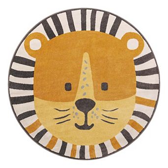 Unique Loom Lion Whimsy Kids Throw or Area Rug