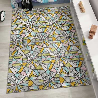 Unique Loom Vivid Whimsy Kids Throw or Area Rug