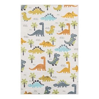 Unique Loom Dinotopia Whimsy Kids Throw or Area Rug