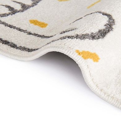 Unique Loom Dinosaur Whimsy Kids Throw or Area Rug
