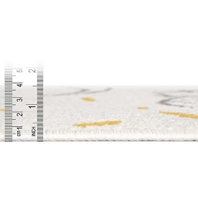 Unique Loom Dinosaur Whimsy Kids Throw or Area Rug