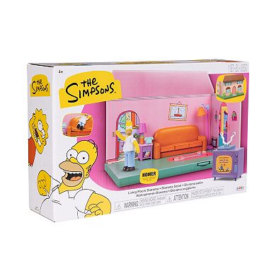 The Simpsons Living Room Diorama with Homer Figure