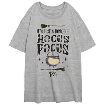 Disney's Hocus Pocus It's Just A Bunch Of Hocus Pocus Cauldron Juniors' Oversized Graphic Tee