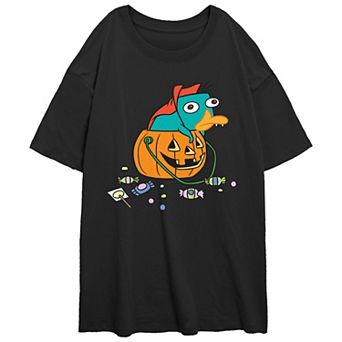 Disney's Phineas And Ferb Perry Vampire Juniors' Oversized Graphic Tee