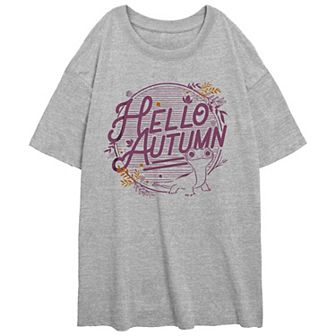 Disney's Frozen 2 Hello Autumn Juniors' Oversized Graphic Tee