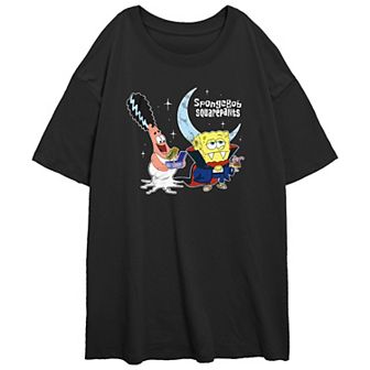 Juniors' Nickelodeon SpongeBob SquarePants Halloween Buddies Oversized Graphic Tee