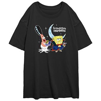 Juniors' Nickelodeon SpongeBob SquarePants Halloween Buddies Oversized Graphic Tee