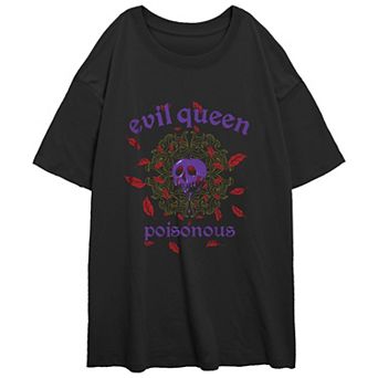 Disney Villain Snow White Evil Queen Poisonous Juniors' Oversized Graphic Tee