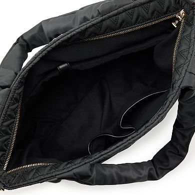 Nicole Miller Quilted Laptop Tote Bag