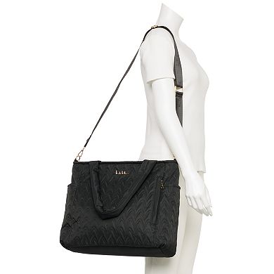 Nicole Miller Quilted Laptop Tote Bag