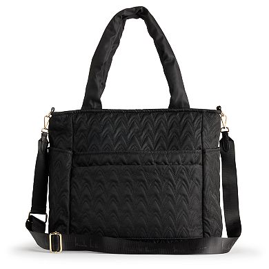 Nicole Miller Quilted Laptop Tote Bag