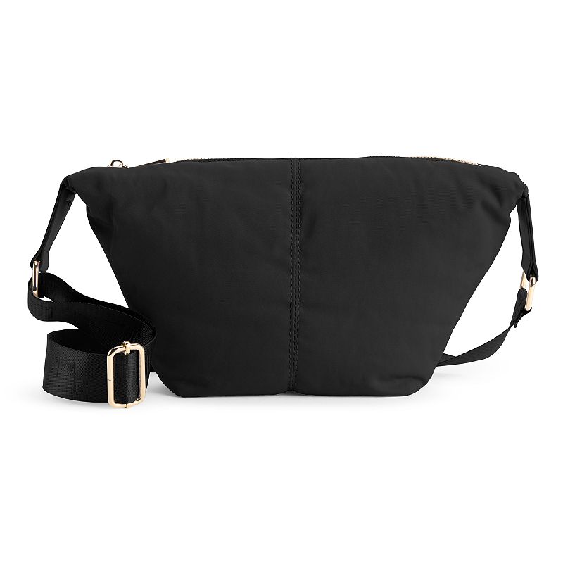 Nicole Miller Structured Sling Bag, Black