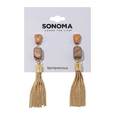 Sonoma Goods For Life Gold Tone Tassel Chain Drop Earrings