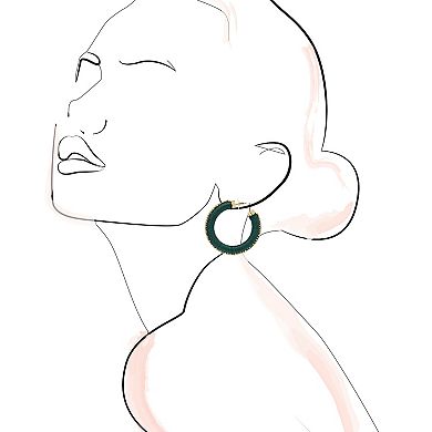 Sonoma Goods For Life® Beaded Wrap J-Hoop Earrings