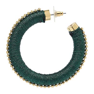 Sonoma Goods For Life® Beaded Wrap J-Hoop Earrings