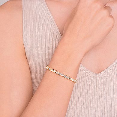 Classic Treasures 18k Gold-Over-Silver 1/4-ct. T.W. Diamond Bracelet