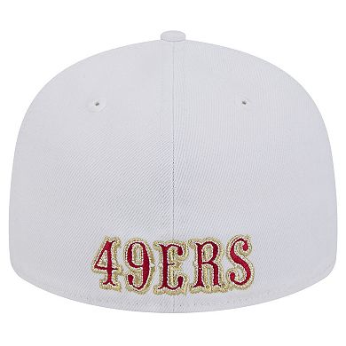 Men's New Era White San Francisco 49ers Omaha Low Profile 59FIFTY Fitted Hat