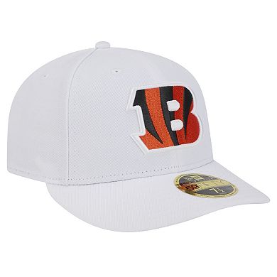 Men's New Era White Cincinnati Bengals Omaha Low Profile 59FIFTY Fitted Hat