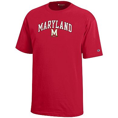 Youth Champion Red Maryland Terrapins Arch Over Logo T-Shirt
