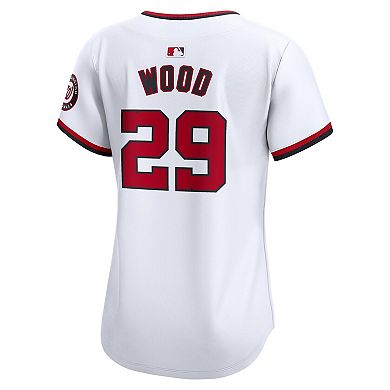 Women's Nike James Wood White Washington Nationals Home Limited Player Jersey