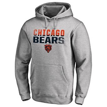 Men's NFL Pro Line Ash Chicago Bears Iconic Collection Fade Out Pullover Hoodie