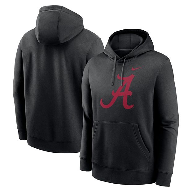 Men s Nike Black Alabama Crimson Tide Primetime Evergreen Club Fleece Pullover Hoodie