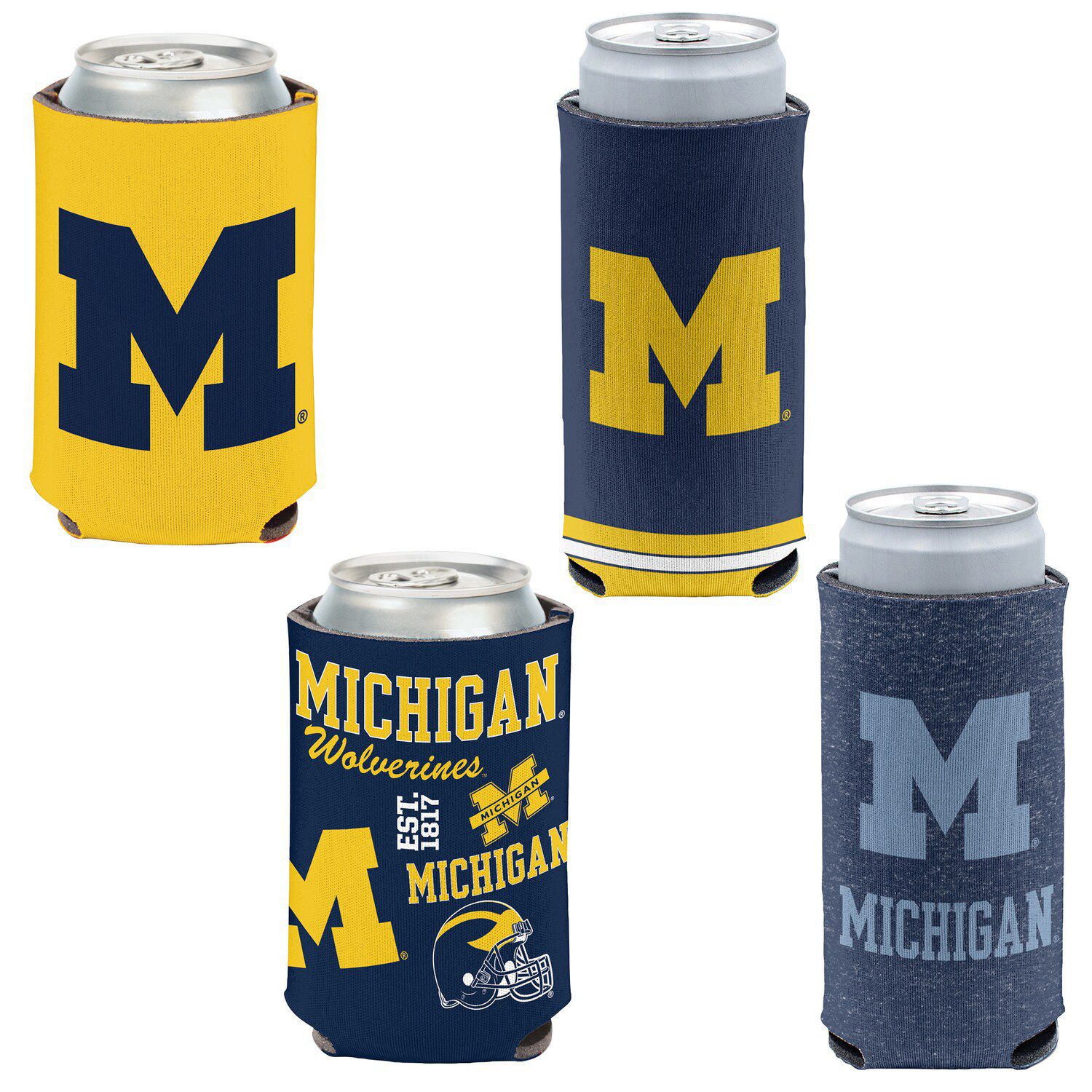 WinCraft NCAA Michigan Wolverines Slim Can Cooler, colori