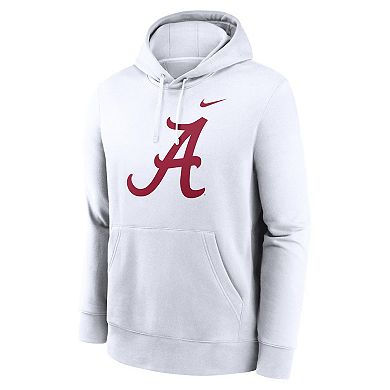 Men's Nike White Alabama Crimson Tide Primetime Evergreen Club Fleece Pullover Hoodie