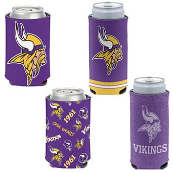 WinCraft Minnesota Vikings 4-Pack 12oz. Can & Slim Can Cooler Set