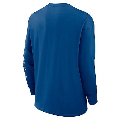Men's Nike Blue Indianapolis Colts Rewind Heavy Max 90 Pocket Long Sleeve T-Shirt