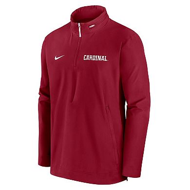 Men's Nike Cardinal Stanford Cardinal Sideline Coaches Lightweight Quarter-Zip Jacket