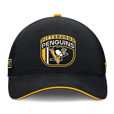 Men's Fanatics Black Pittsburgh Penguins 2024 NHL Draft On Stage Trucker Adjustable Hat