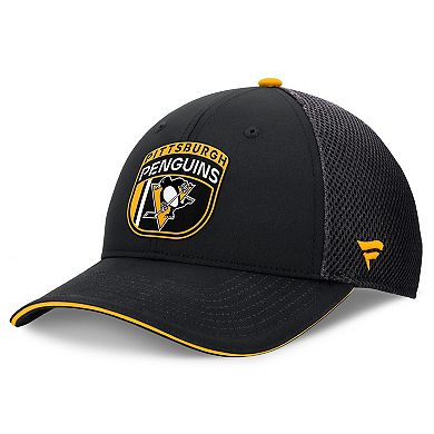 Men's Fanatics Black Pittsburgh Penguins 2024 NHL Draft On Stage Trucker Adjustable Hat