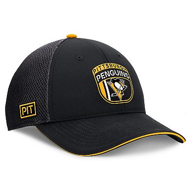 Men's Fanatics Black Pittsburgh Penguins 2024 NHL Draft On Stage Trucker Adjustable Hat