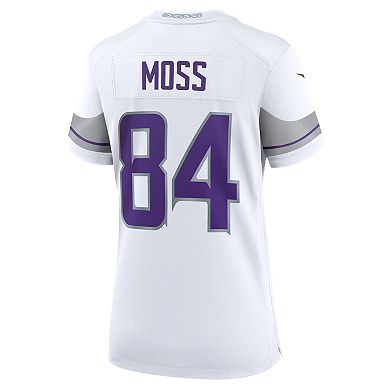 Women's Nike Randy Moss White Minnesota Vikings Alternate Retired Player Game Jersey