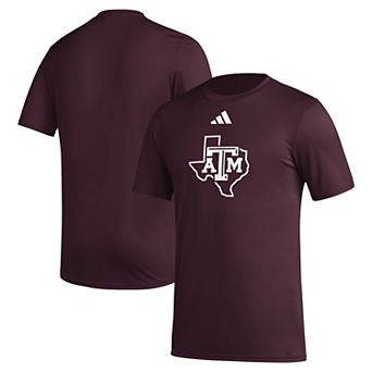 Men's adidas Maroon Texas A&M Aggies Primary Locker Logo Pre-Game AEROREADY T-Shirt