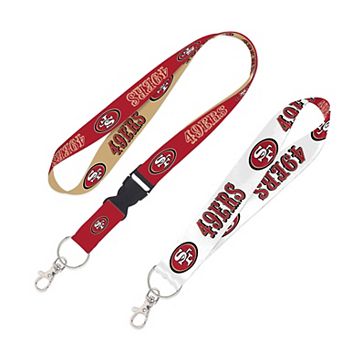WinCraft San Francisco 49ers 2-Pack Lanyard with Detachable Buckle & Key Strap Set