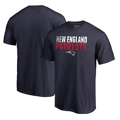 Men's NFL Pro Line Navy New England Patriots Iconic Collection Fade Out T-Shirt