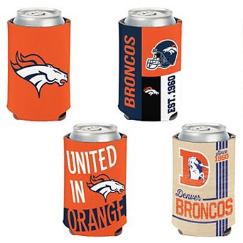 WinCraft Denver Broncos 4-Pack 12oz. Can Cooler Set