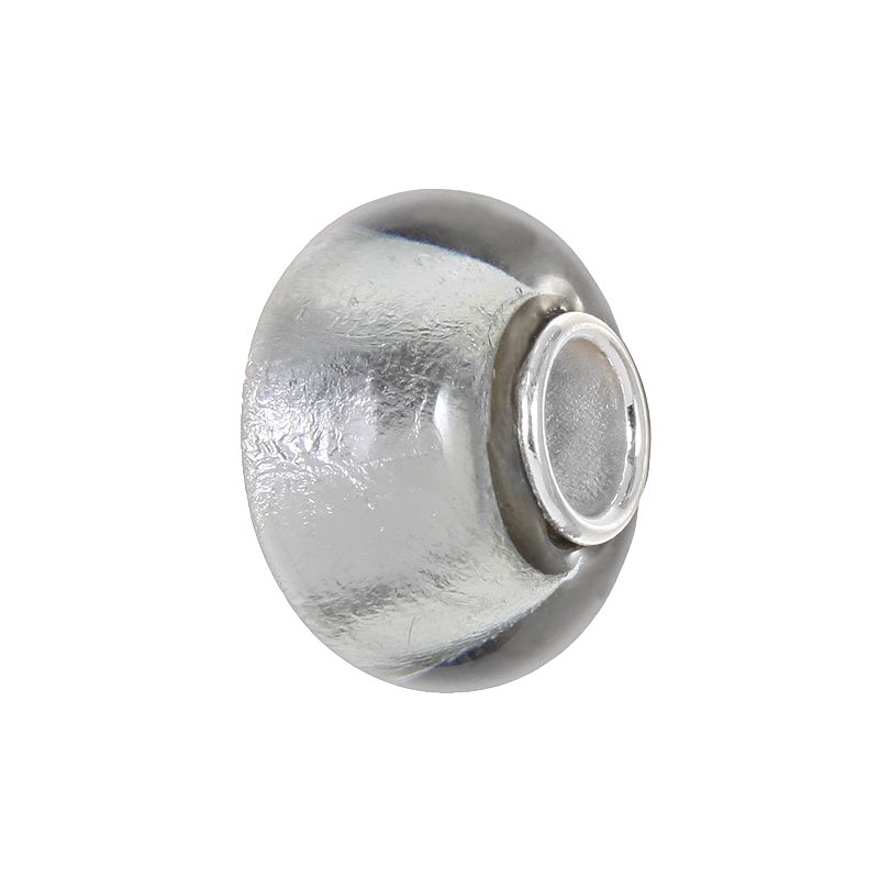 Individuality Beads Sterling Silver Glass Bead, Womens, Grey