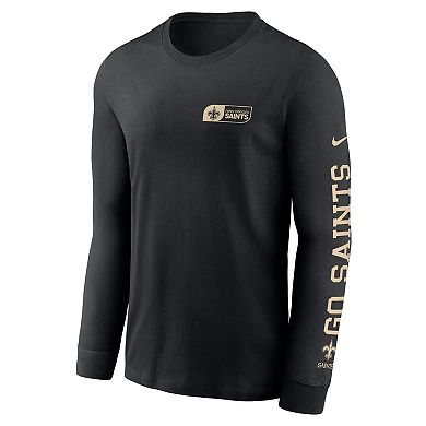 Men's Nike Black New Orleans Saints All Out Long Sleeve T-Shirt