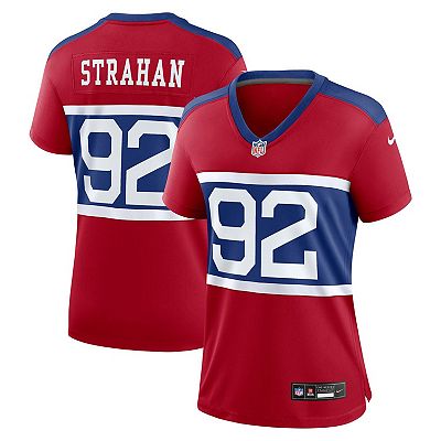 Women s Nike Michael Strahan Century Red New York Giants Alternate Retired Player Game Jersey