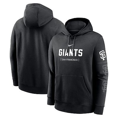 Men s Nike Black San Francisco Giants Fashion Club Pullover Hoodie