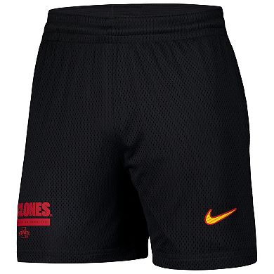 Men's Nike Black Iowa State Cyclones 2024 Sideline Mesh Shorts