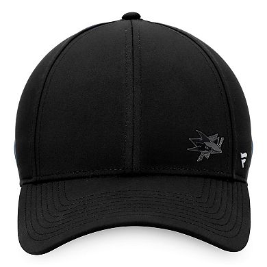 Women's Fanatics Black San Jose Sharks Authentic Pro Road Structured Adjustable Hat