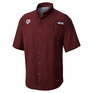 Men's Columbia Maroon Texas A&M Aggies Big & Tall Tamiami Omni-Shade Button-Down Shirt