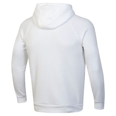 Men's Under Armour White Notre Dame Fighting Irish 2024 Sideline Wordmark Rival Pullover Hoodie