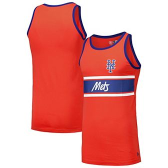 Men's New Era Orange New York Mets Jersey Ringer Tank Top